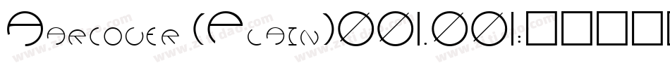 Aarcover (Plain)001.001字体转换